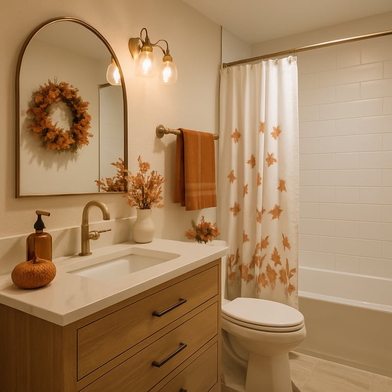 newly remodeled bathroom with fall decor and no words-3